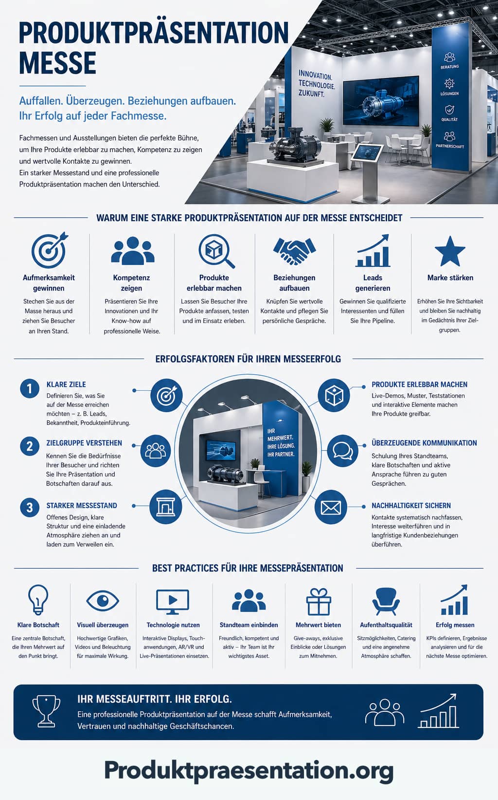 Infografik zur Produktpräsentation auf der Messe